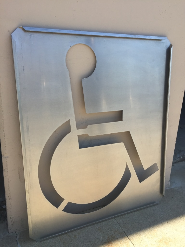 Capitol Barricade Handicapped Parking Stencil - signs stockton